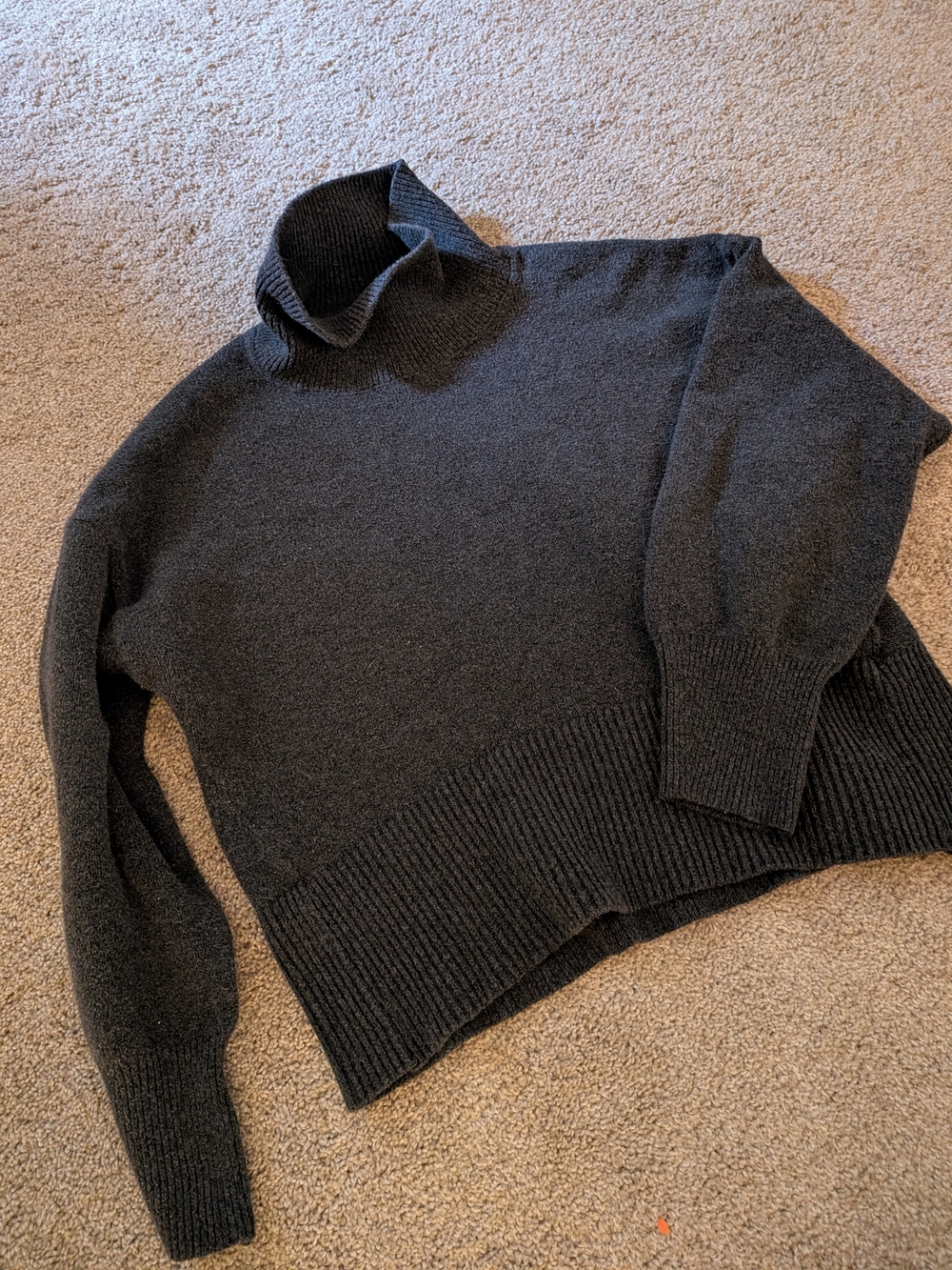 Dark Gray Turtleneck Sweater